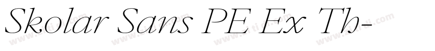 Skolar Sans PE Ex Th字体转换